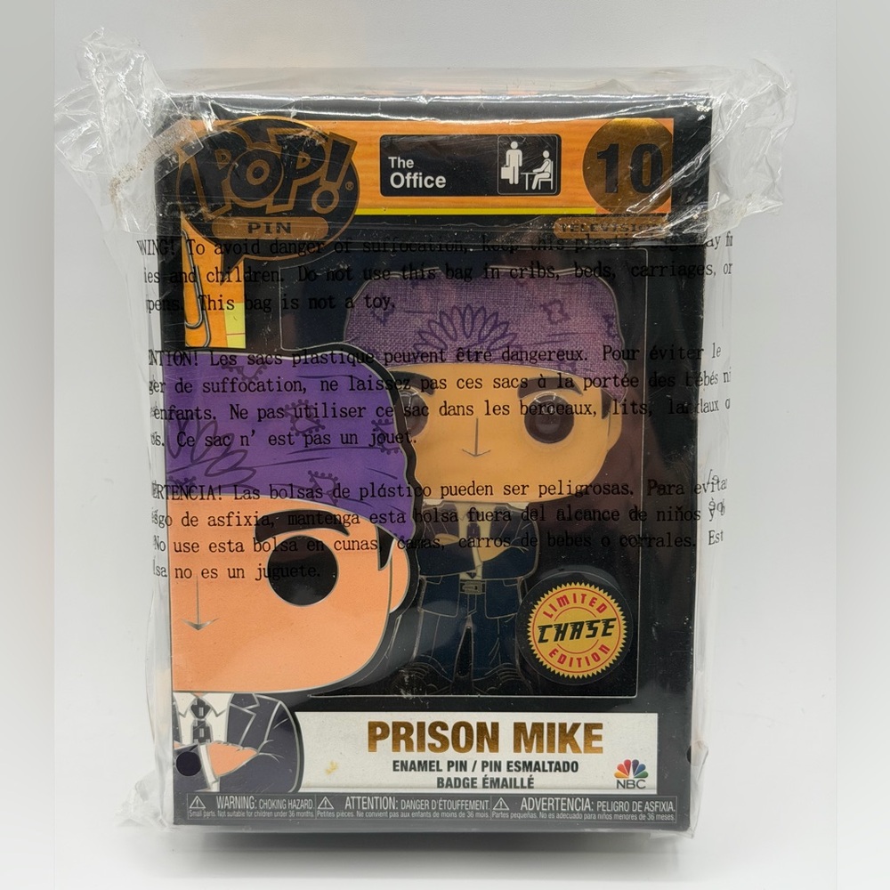 Funko Pop! Enamel Pin The Office Prison Mike Limited Ed CHASE #10 - Brand New